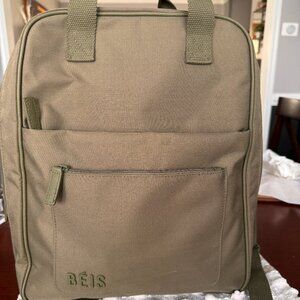 Beis Expandable Backpack in Olive Green